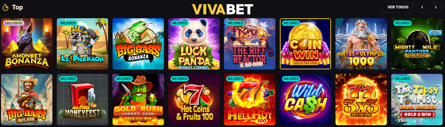 Juegos con dinero real en Vivabet Casino
