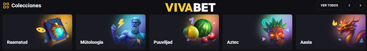 Colección de juegos en línea en Vivabet